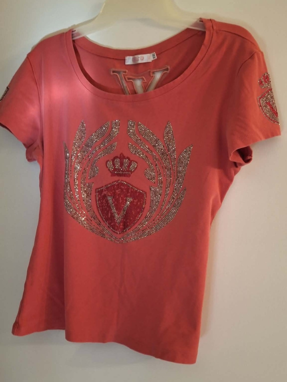 Crystal Emblem Women's Pink Short-Sleeve Teeshirt.XXL